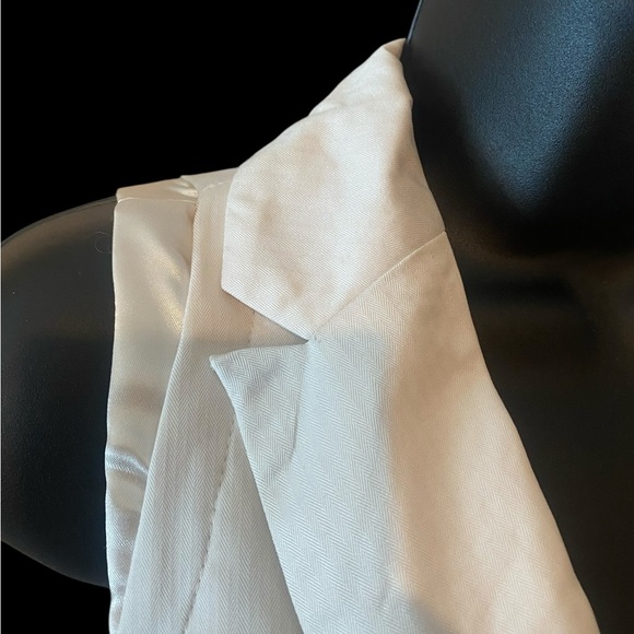 Love Stitch | White Sleeveless shirt / jacket with V-Neck NWT size S. Vest - Picture 6 of 9